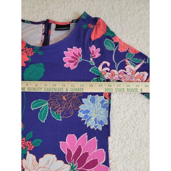 Cynthia Rowley Sheath Dress Womens Small Purple Floral Rayon Comfort - Picture 6 of 16